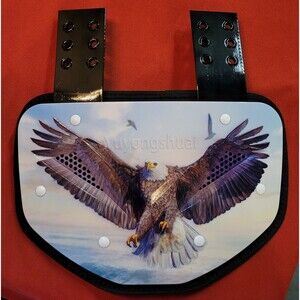 Football Back Plate Protector Eagle Motif W/Sweat Towel Yuyongshuai